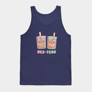 Cute Boba Tea Bes Teas Besties Pun Tank Top